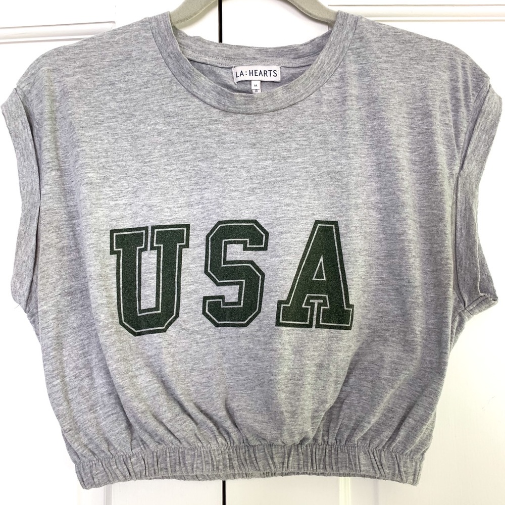 LA Hearts USA Crop Top